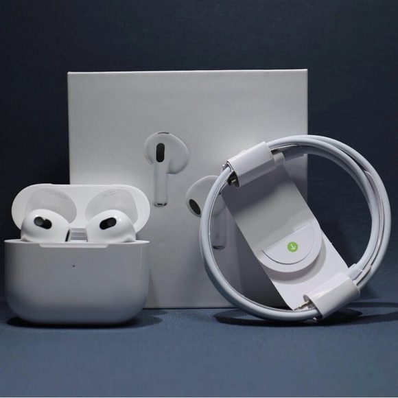White Wireless Earbuds with Charging Case